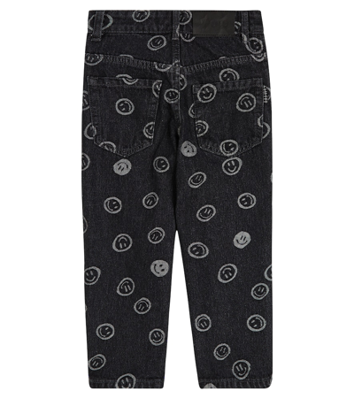 Shop Molo Aiden Printed Jeans In Black