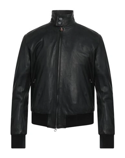 Shop Stewart Man Jacket Black Size L Lambskin, Cotton, Acetate, Polyester, Elastane
