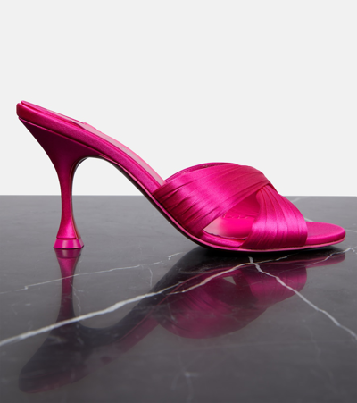 Christian Louboutin Nicol Is Back Crisscross Mule Sandals In Pink
