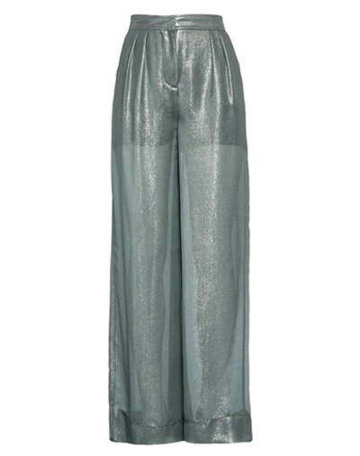 Alberta Ferretti Woman Pants Green Size 4 Silk, Polyamide, Polyester In Green