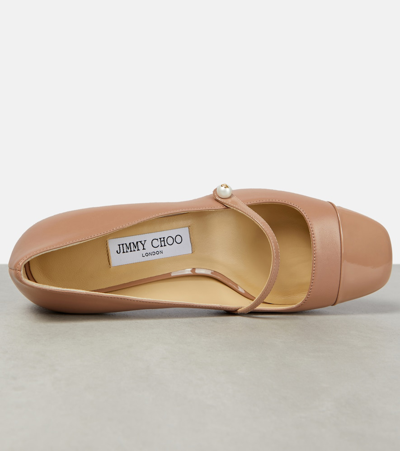 Jimmy Choo Elisa Cap Toe Mary Jane Pump In Pink