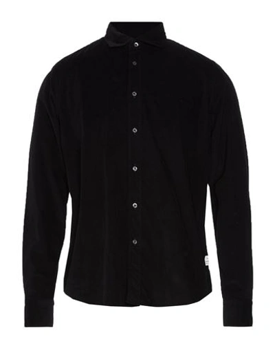 Shop Portofiori Man Shirt Black Size 16 Cotton