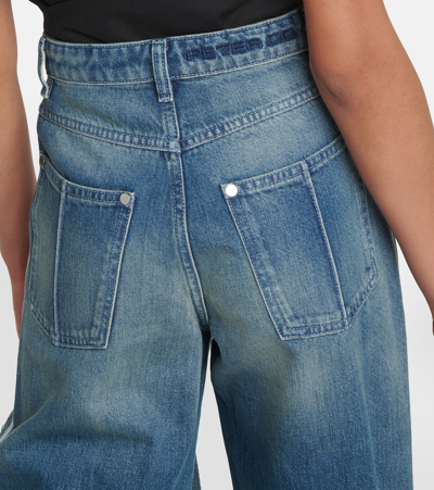 Peter Do Ripped Wide Jeans In Blue