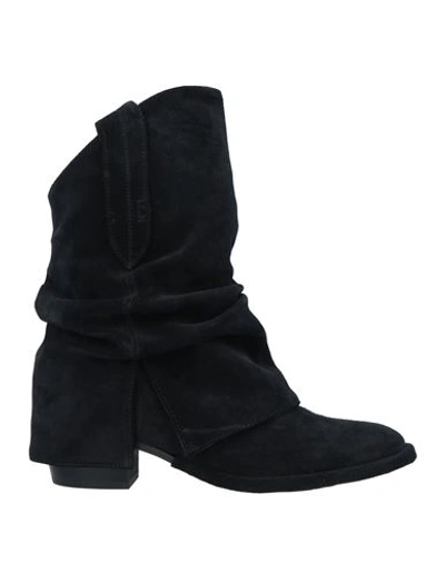 N°21 Woman Ankle Boots Black Size 11 Soft Leather In Black
