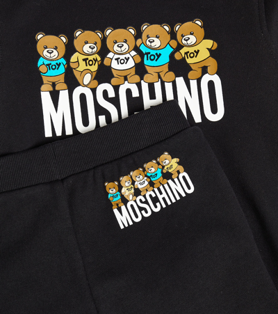 Shop Moschino Teddy Bear Cotton Sweatshirt And Sweatpants Set In Black