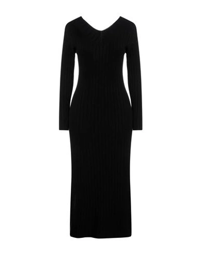 Shop Kaos Woman Maxi Dress Black Size S Viscose, Polyester, Polyamide