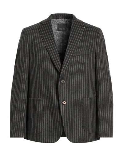 Digel Man Blazer Charcoal Size 42 Viscose, Polyamide, Elastane In Grey