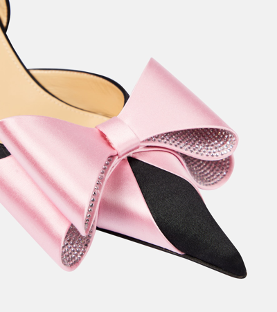 Mach&mach Verzierte Slingback-pumps Le Cadeau 65 Aus Satin In Black