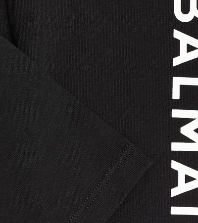 Balmain Baby Leggings Aus Einem Baumwollgemisch In Black