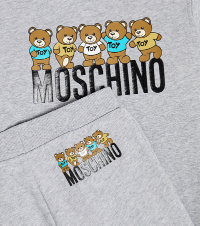 Shop Moschino Cotton Jersey Sweatshirt And Sweatpants Set In Grey