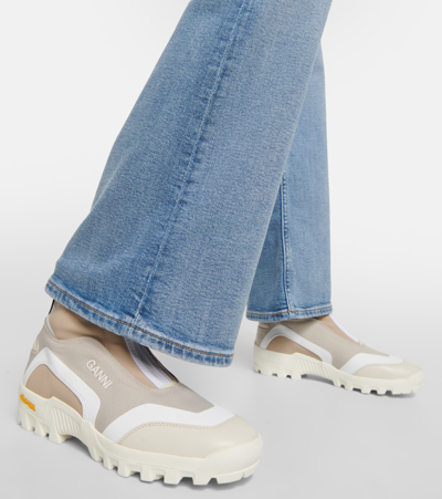 Ganni Performance Neoprene Sneakers In Beige