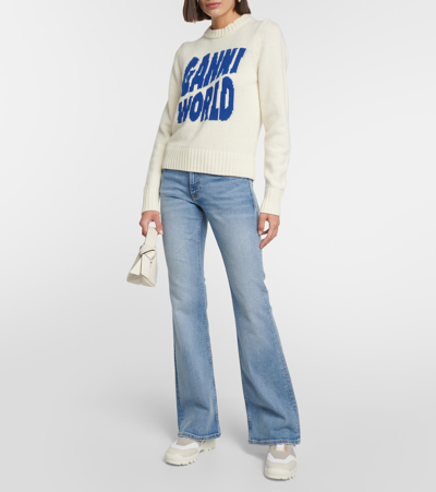 Ganni Performance Neoprene Sneakers In Beige