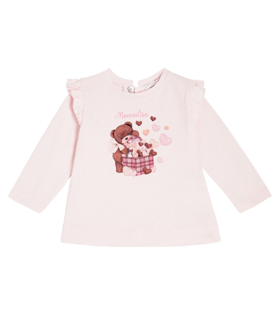 Shop Monnalisa Baby Cotton Jersey T-shirt In Pink