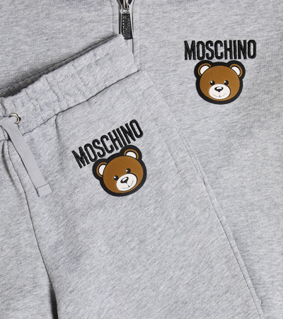 Shop Moschino Cotton Jersey Hoodie And Sweatpants Set In Grey