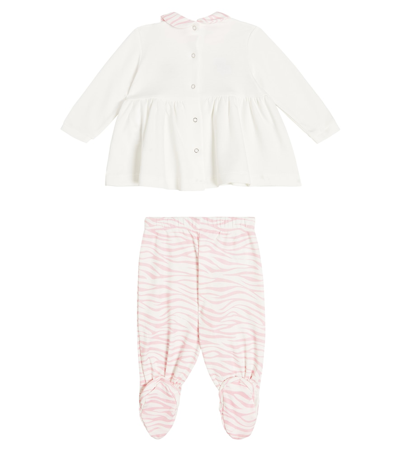 Shop Monnalisa X Chiara Ferragni Baby Eyestar Cotton Top And Pants Set In Multicoloured