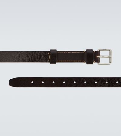 Shop Lemaire Leather Belt In Brown
