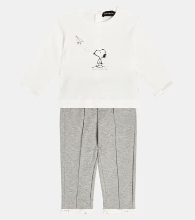 Monnalisa Baby Set Aus Top Und Hose In Neutrals