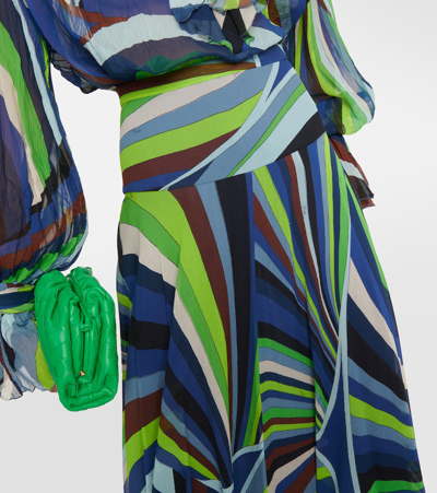 Shop Pucci Printed Silk Chiffon Maxi Skirt In Multicoloured