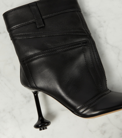 Shop Loewe Toy Leather Ankle Boots In Black