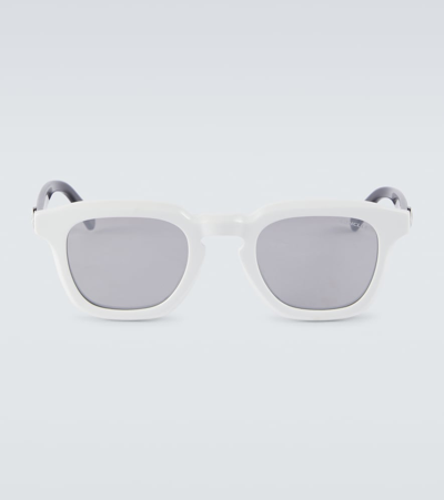 Shop Moncler Gradd Square Sunglasses In White