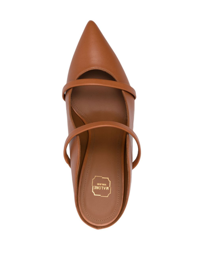 Shop Malone Souliers Maureen 90mm Leather Mules In Brown