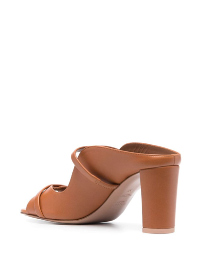 Shop Malone Souliers Norah 70mm Leather Mules In Brown