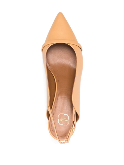 Shop Malone Souliers Marion 45mm Leather Slingback Pumps In Neutrals