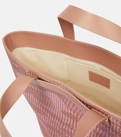 Shop Missoni Jacquard Tote Bag In Pink