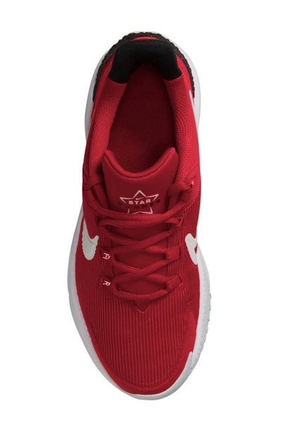 Shop Nike Kids' Star Runner 4 Sneaker In Red/ White/ Black/ White