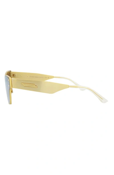 Shop Bottega Veneta 99mm Shield Sunglasses In Gold