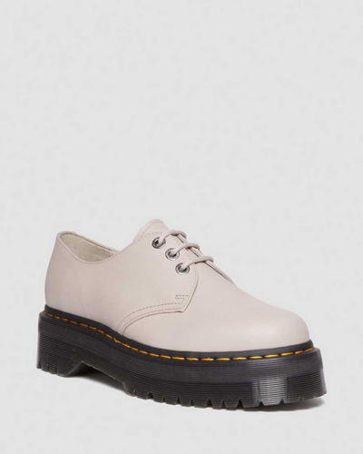 Shop Dr. Martens' 1461 Ii Pisa Leather Platform Shoes In Vintage Taupe