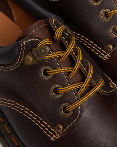 Dr. Martens' 8053 Crazy Horse Leather Platform Casual Shoes In Braun