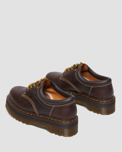 Dr. Martens' 8053 Crazy Horse Leather Platform Casual Shoes In Braun