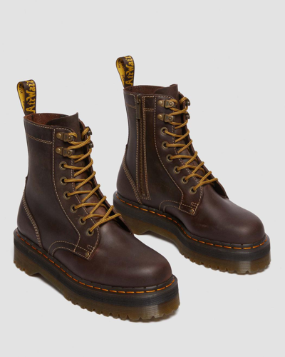 Dr. Martens' Jadon Boot Arc Crazy Horse Platforms In Braun