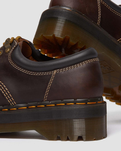 Dr. Martens' 8053 Crazy Horse Leather Platform Casual Shoes In Braun