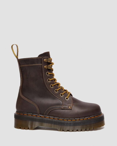 Dr. Martens' Jadon Boot Arc Crazy Horse Platforms In Braun