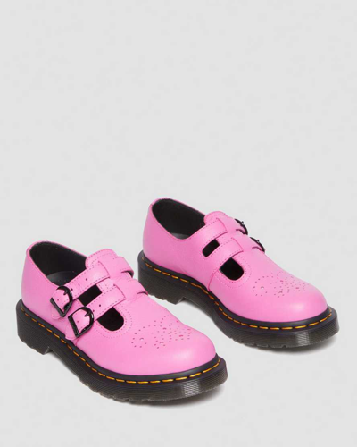 Shop Dr. Martens' 8065 Virginia Leather Mary Jane Shoes In Pink