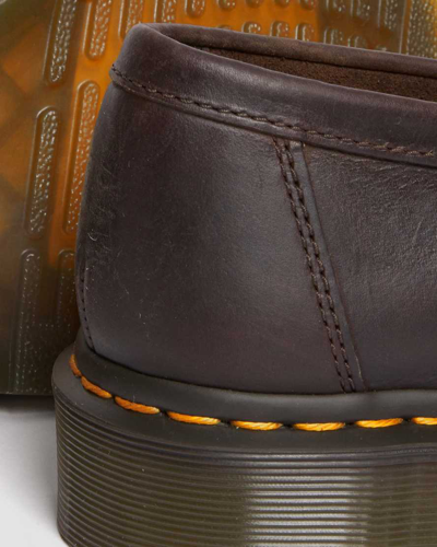 Dr. Martens' Adrian Crazy Horse Leather Tassel Loafers In Braun