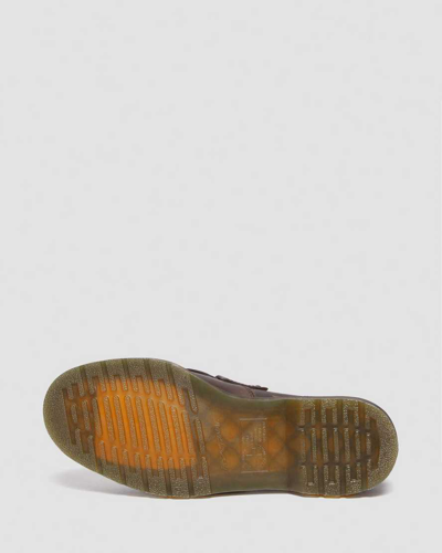 Dr. Martens' Adrian Crazy Horse Leather Tassel Loafers In Braun