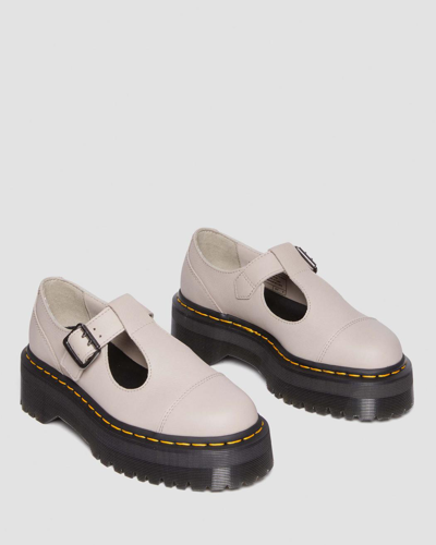 Shop Dr. Martens' Bethan Pisa Leather Platform Mary Jane Shoes In Creme