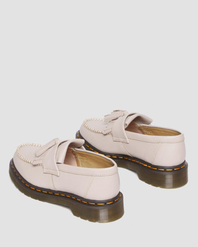 Shop Dr. Martens' Adrian Women's Virginia Leather Tassel Loafers In Creme