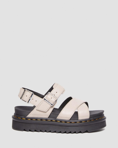 Shop Dr. Martens' Voss Ii Pisa Leather Strap Sandals In Creme