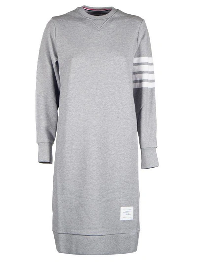 Shop Thom Browne 4-bar Loopback Sweatshirt Dress In 055