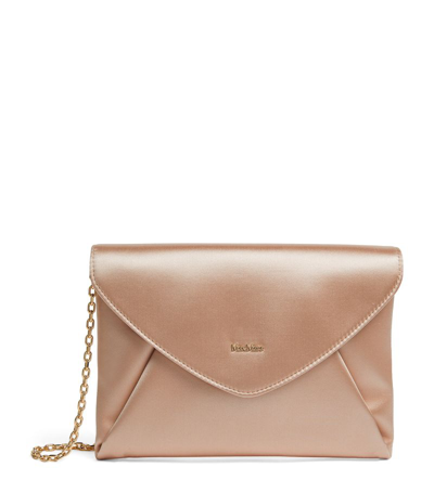 Shop Max Mara Satin Envelope Clutch Bag In Pink