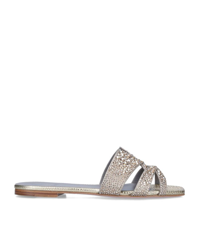 Shop Gina Leather Beaux Sandals In Gold
