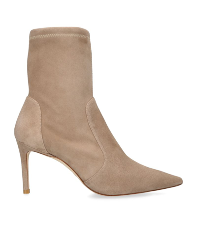 Shop Stuart Weitzman Suede Ankle Boots 85 In Brown