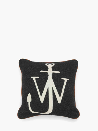 Shop Jw Anderson Anchor Logo Cushion In Black