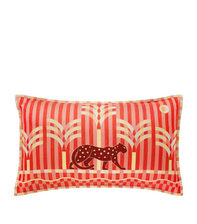 Shop Cartier Cushion (48cm X 30cm) In Red