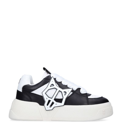 Shop Naked Wolfe Leather Kosa Low-top Sneakers In Black