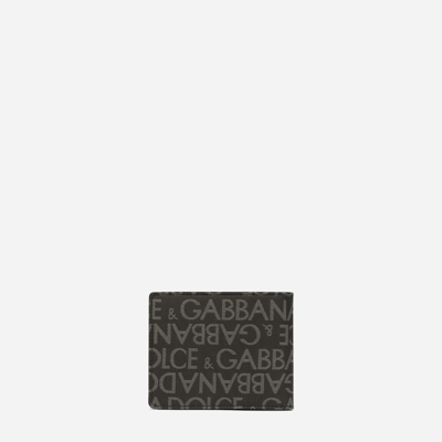 Dolce & Gabbana Coated Jacquard Bifold Wallet In Multicolor
